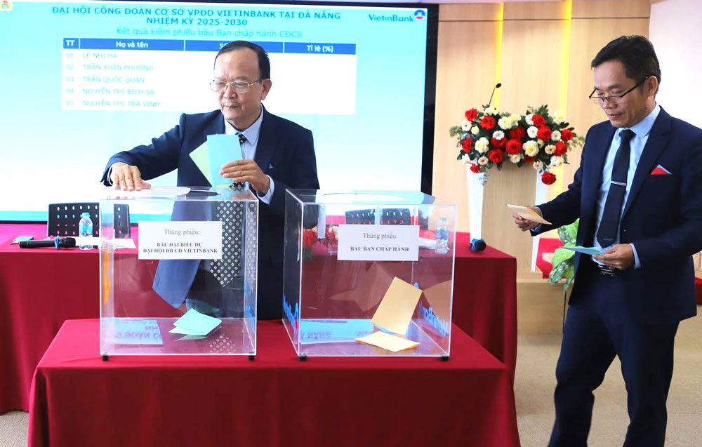 The Trade Union of the VietinBank Representative Office in Da Nang organized the Trade Union Congress for the 2025-2030 term. Photo: VietinBank Trade Union in Da Nang