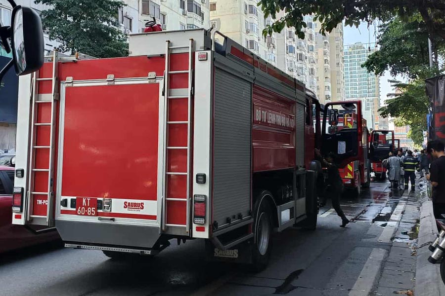 Luc luong chuc nang nhanh chong co mat xu ly vu chay. Anh: Ha Thanh