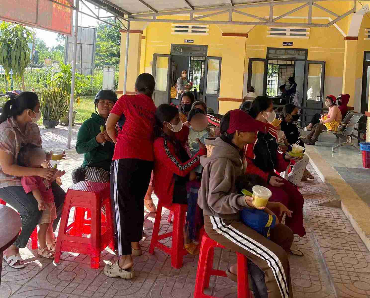 Children in the border commune of Buon Don, Dak Lak province receive health care and improved nutrition. Photo: Bao Lam