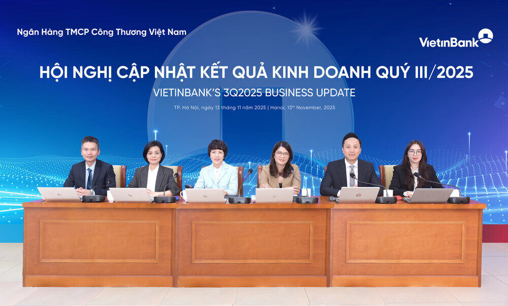 Toan canh Hoi nghi cap nhat ket qua kinh doanh quy 3/2025 cua VietinBank. Ảnh: VietinBank