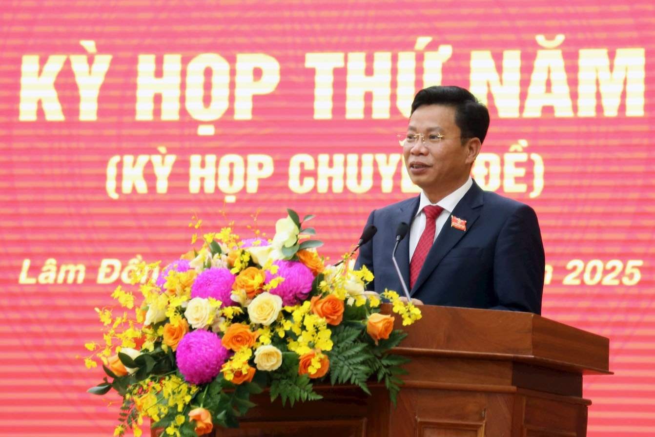 Mr. Luu Van Trung, new Chairman of Lam Dong Provincial People's Council, term X, 2021 - 2026. Photo: Nguyen Luan