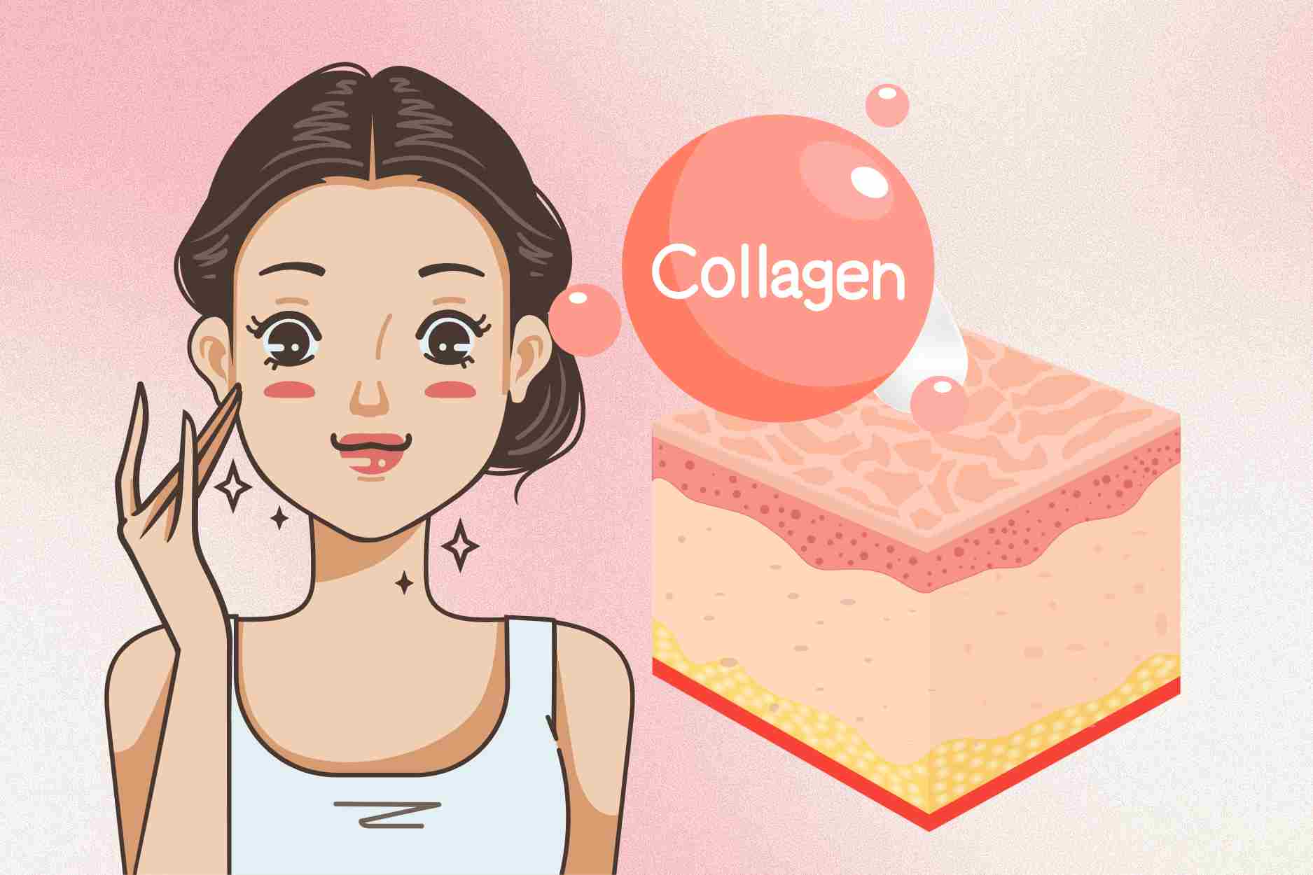 Foods that help stimulate collagen production, improve skin elasticity