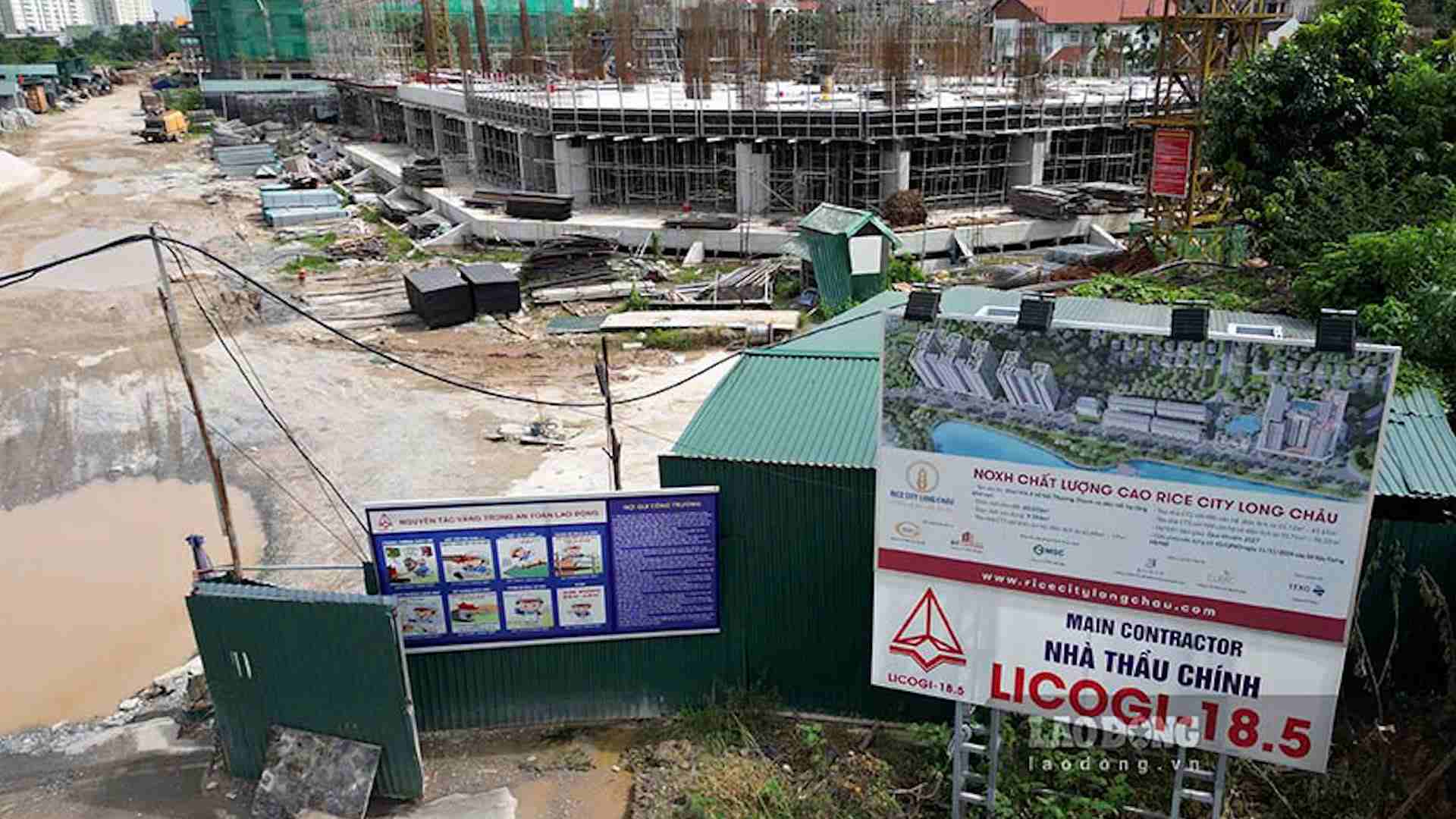 Du an nha o Thuong Thanh (phuong Bo De, thanh pho Ha Noi) do lien danh Cong ty Co phan Him Lam Thu do va Cong ty Co phan BIC Viet Nam lam chu dau tu. Anh: PV