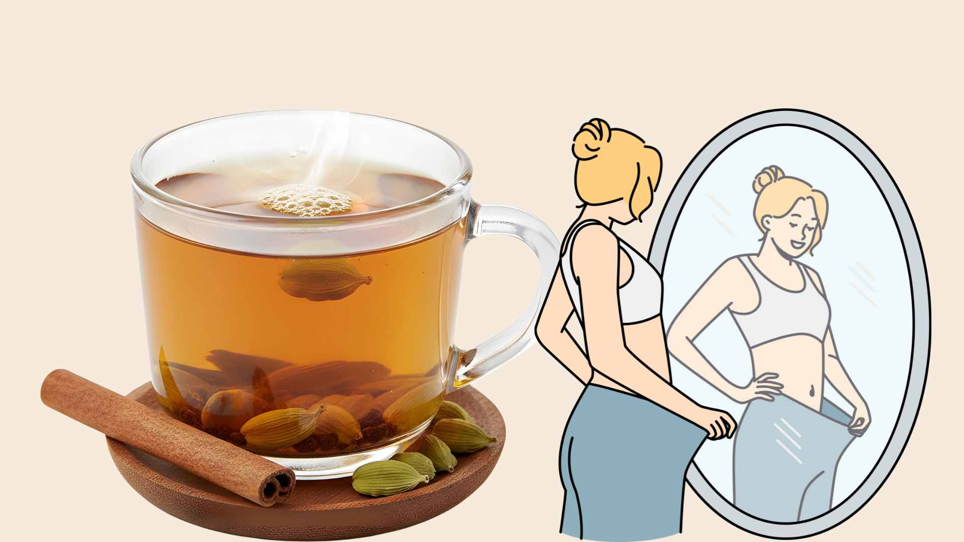 Cinnamon tea can naturally support the weight loss process. Graphic photo: Hoang Loc