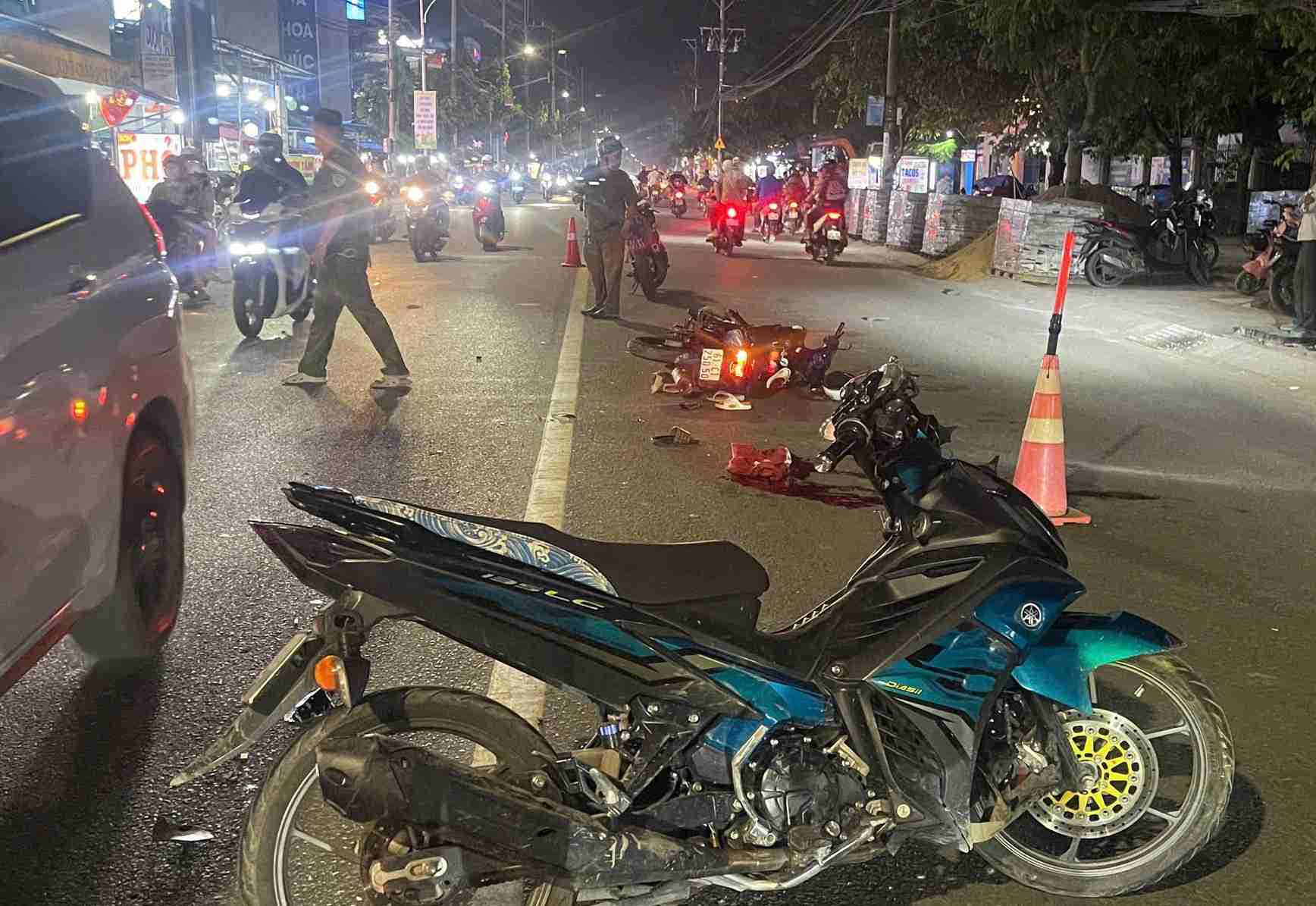 The scene of the accident that killed a police officer. Photo: Provided by readers