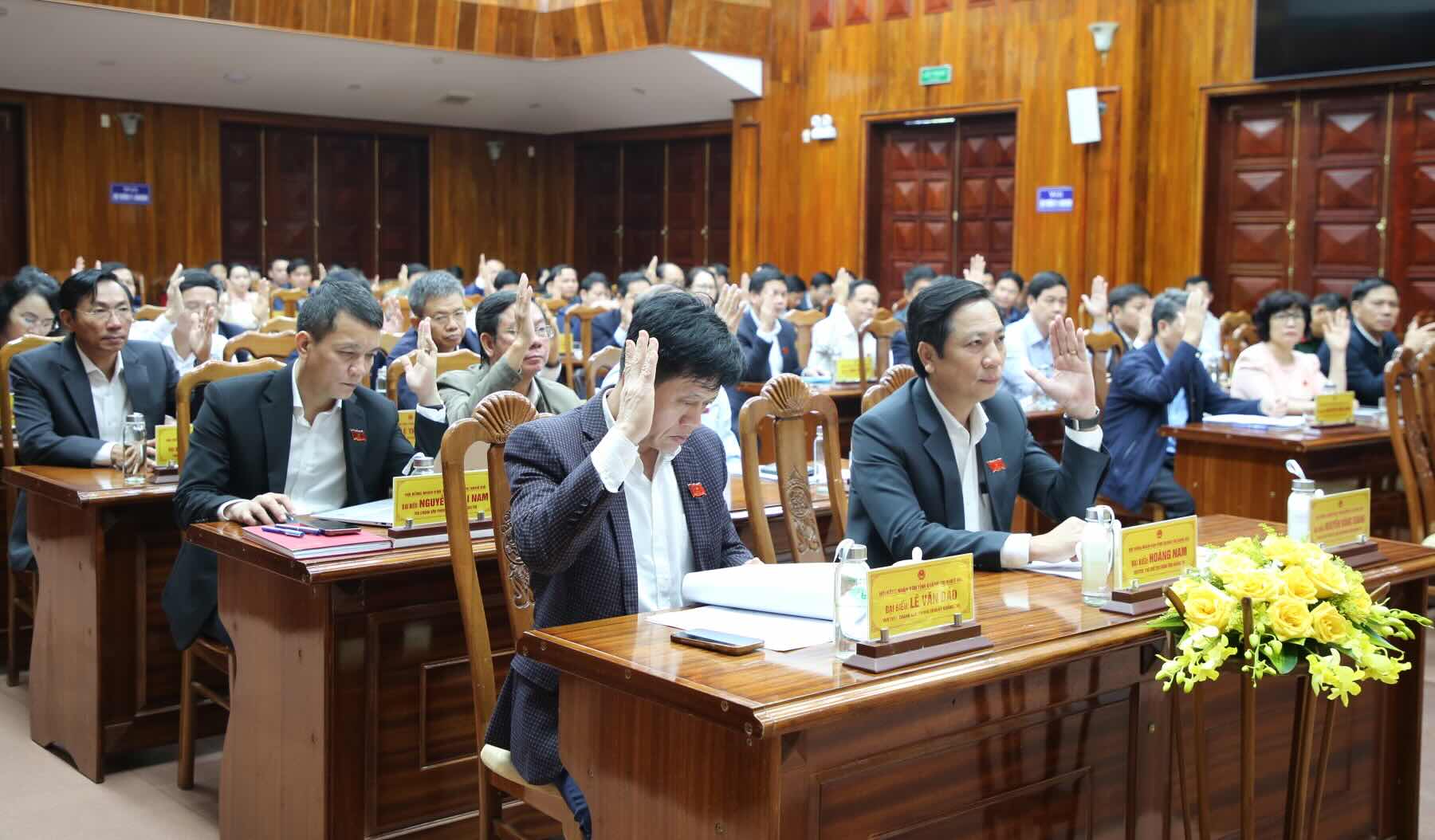 Image at the 3rd session of the People's Council of Quang Tri province, term VIII. Photo: Cong Sang