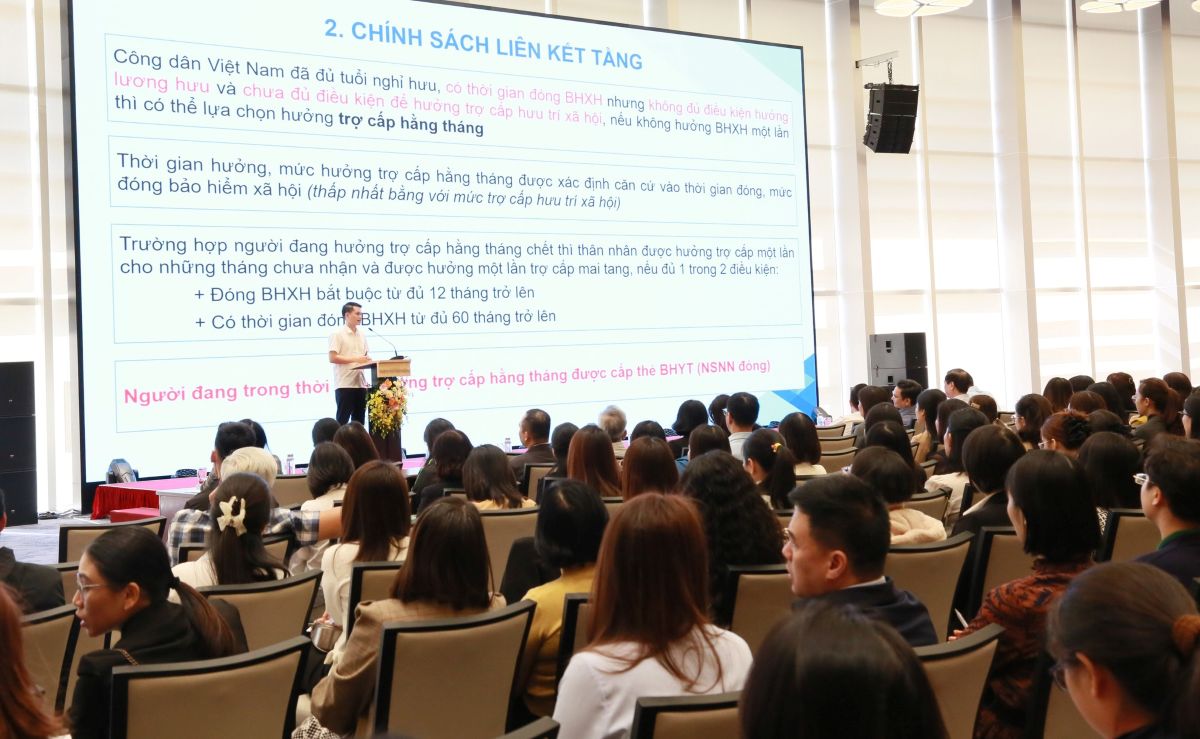 Conference to disseminate legal knowledge on social insurance and health insurance to small and medium-sized enterprises and business households. Photo: Hai Phong City Social Insurance