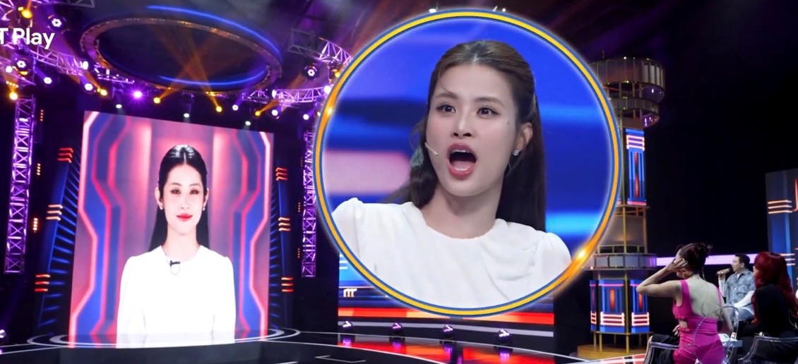 Dong Nhi and the A.I. version. Photo: Producer.