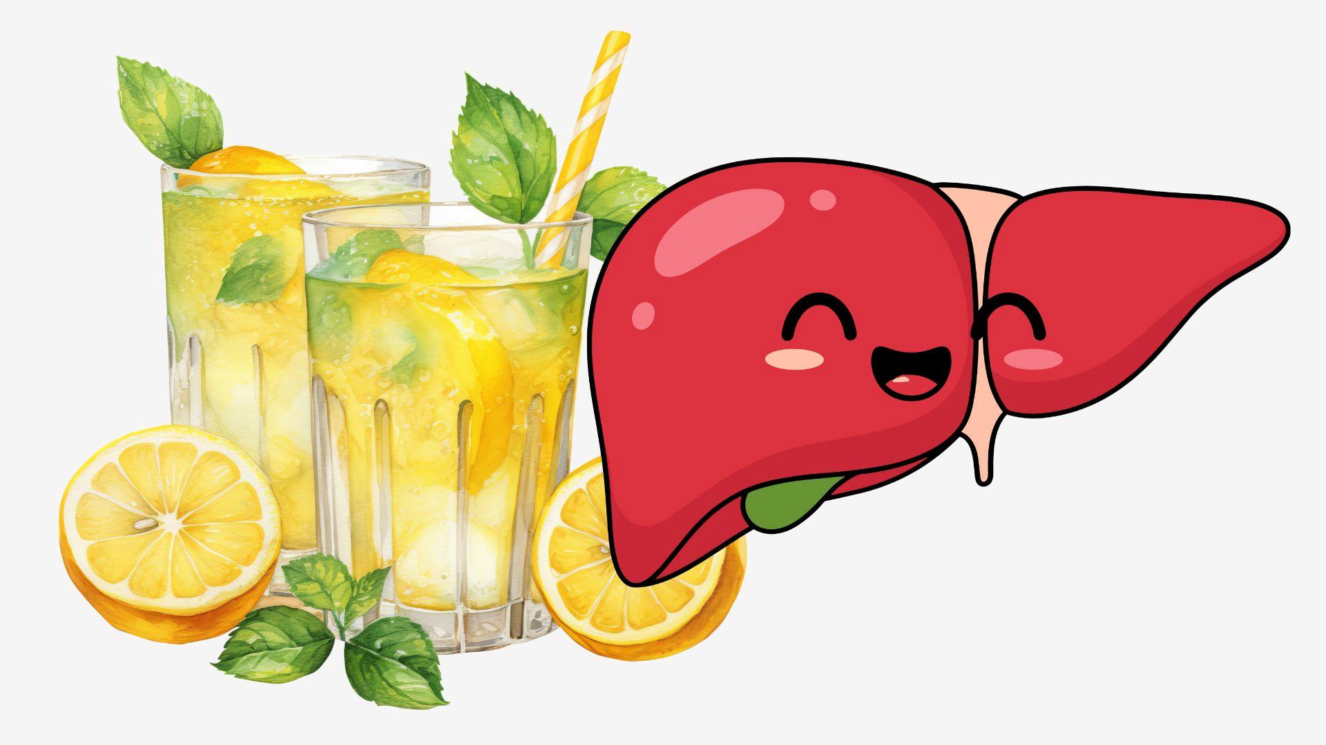 Lemon juice is a liver-healthy drink. Graphics: Thanh Thanh