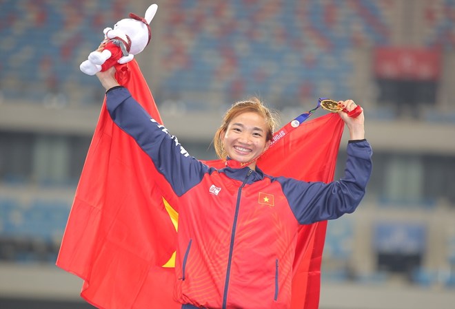 Athlete Nguyen Thi Oanh is an important face of the Vietnam Athletics Team. Photo: Thanh Vu