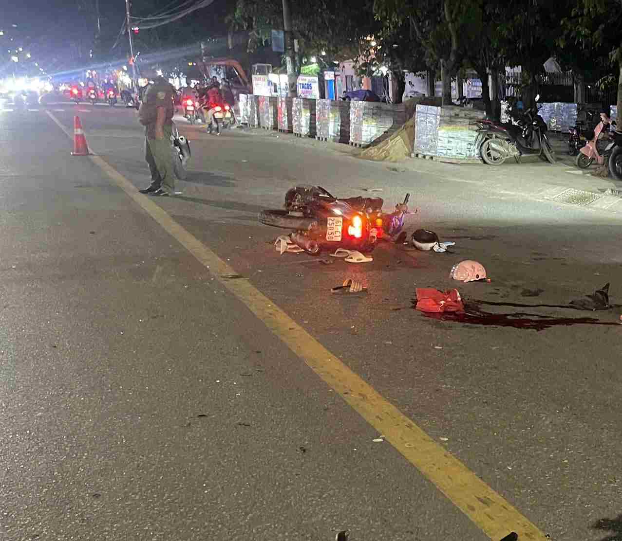 Hien truong vu tai nan. Anh ban doc cung cap