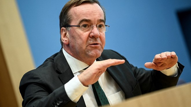 German Defense Minister Boris Pistorius. Photo: AFP