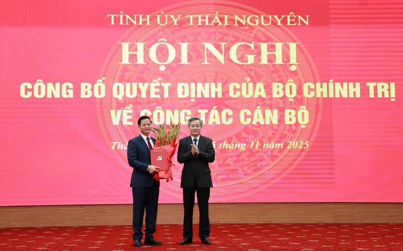 New Deputy Secretary of the Thai Nguyen Provincial Party Committee Vuong Quoc Tuan. Photo: Thai Nguyen Gov