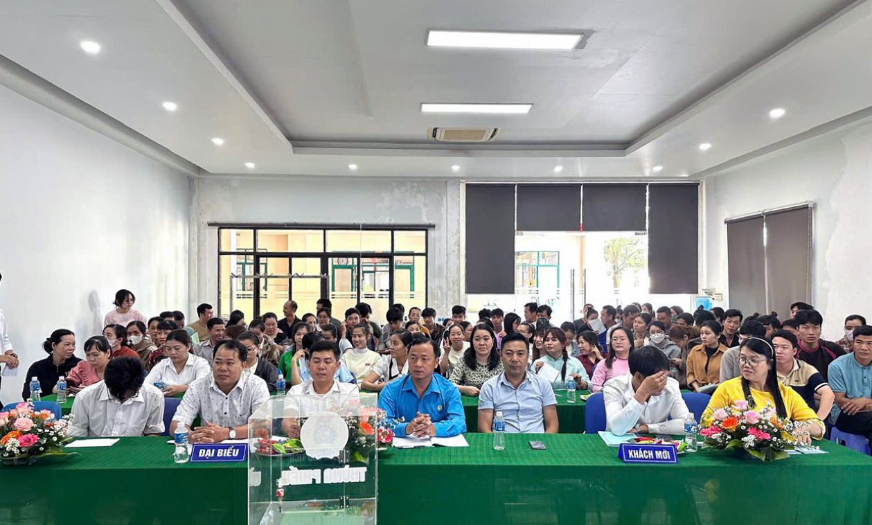 Quang canh Dai hoi Cong doan co so Cong ty Co phan thuy san Truong Giang nhiem ky 2025-2030. Anh: Thanh Mai