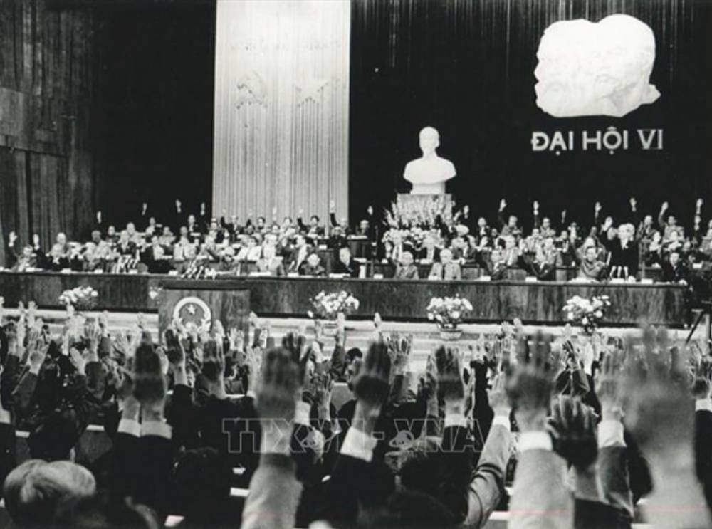 Dai hoi lan thu VI cua Dang. Anh: TTXVN