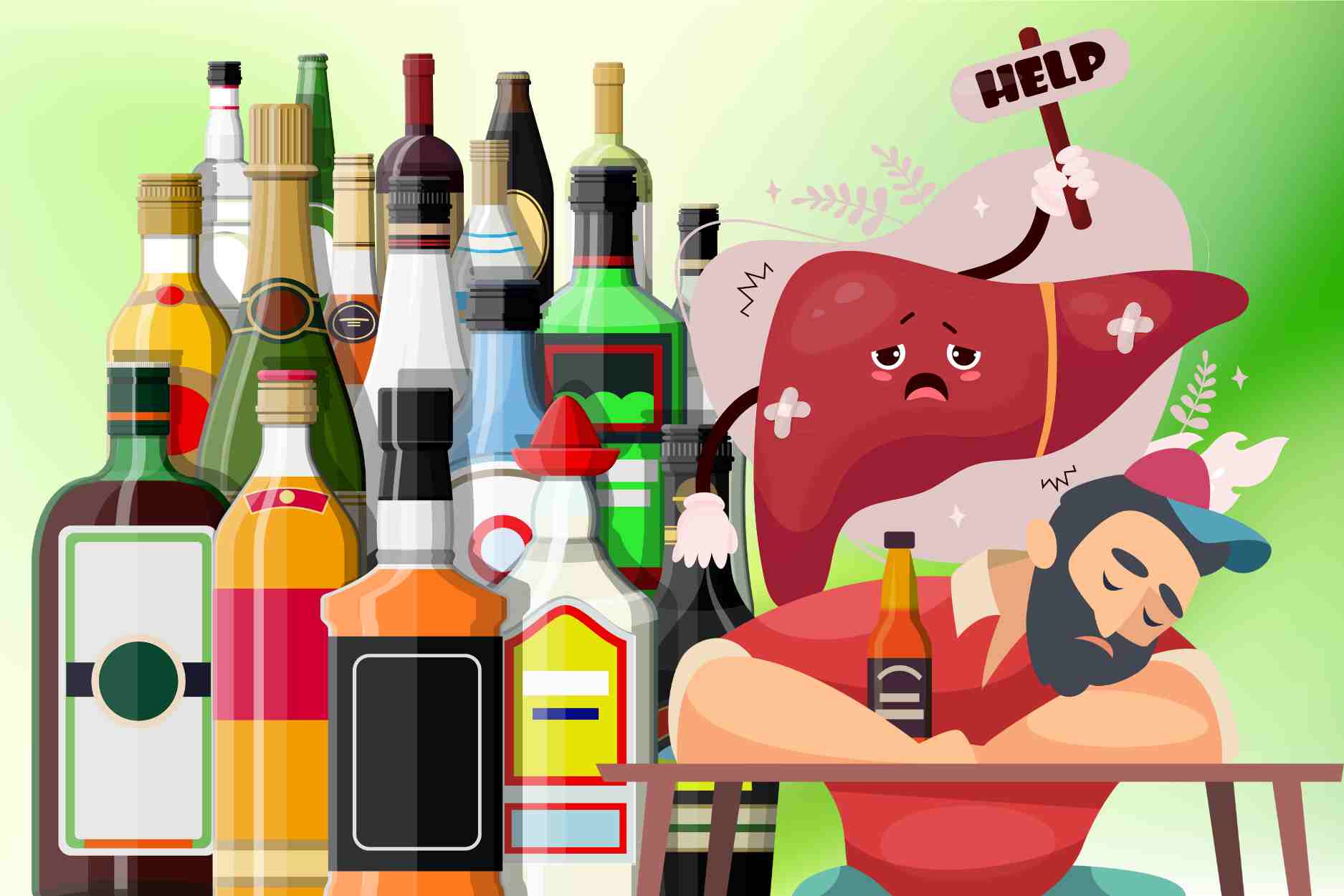 The time to drink alcohol is most harmful to the liver