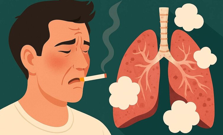 The silent enemy of people with asthma is cigarettes. Graphics: Huong Giang