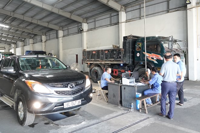 Ha Tinh Inspection Joint Stock Company recommends that people be cautious and avoid being scammed by the trick of changing inspection stamps online. Photo: Tran Tuan.