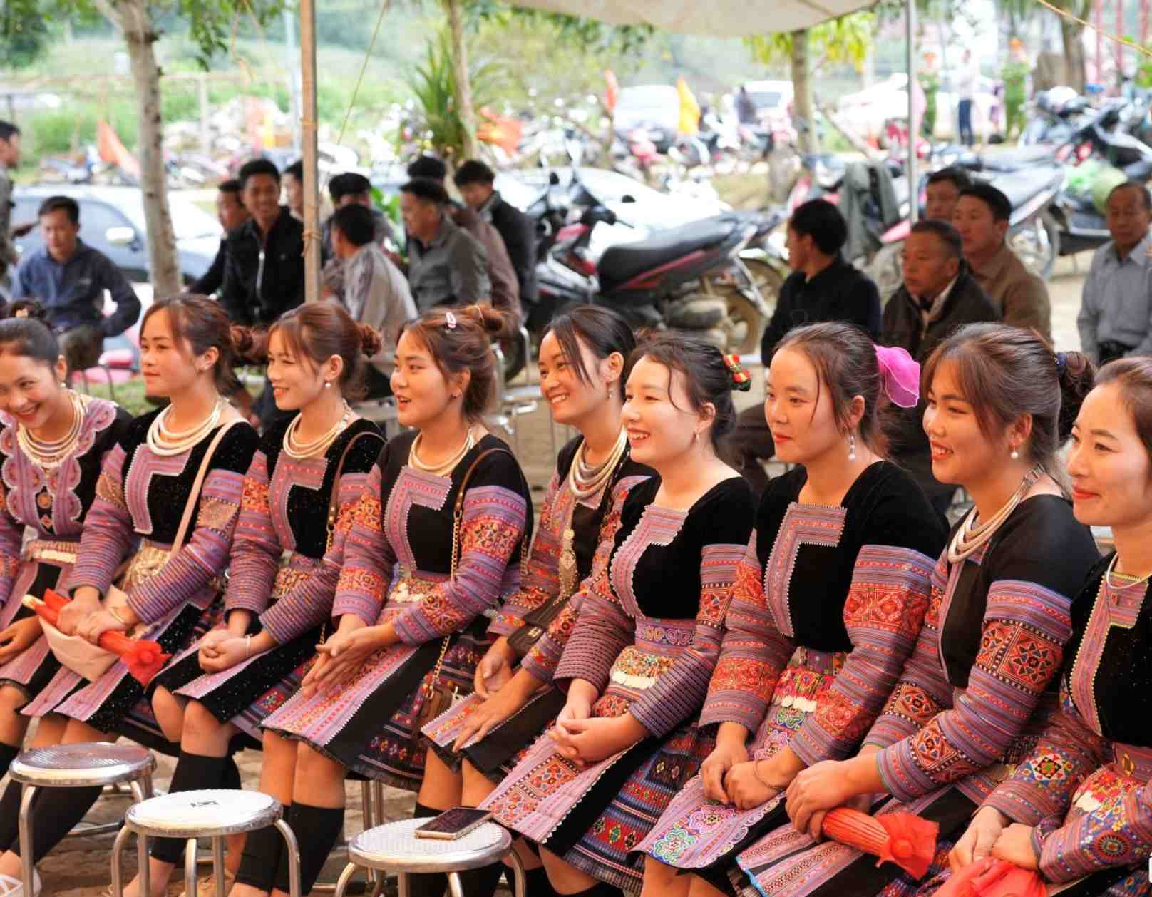 La gente de las aldeas de Chieng Di 1 y Chieng Di 2 en la comuna de Van Ho asistio al festival. Foto: Hoang Giang