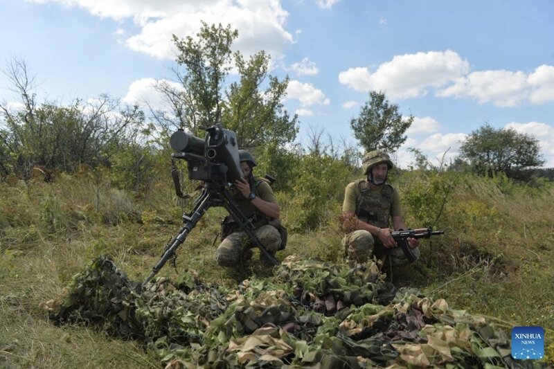 Ukrainian soldiers on duty. Photo: Xinhua
