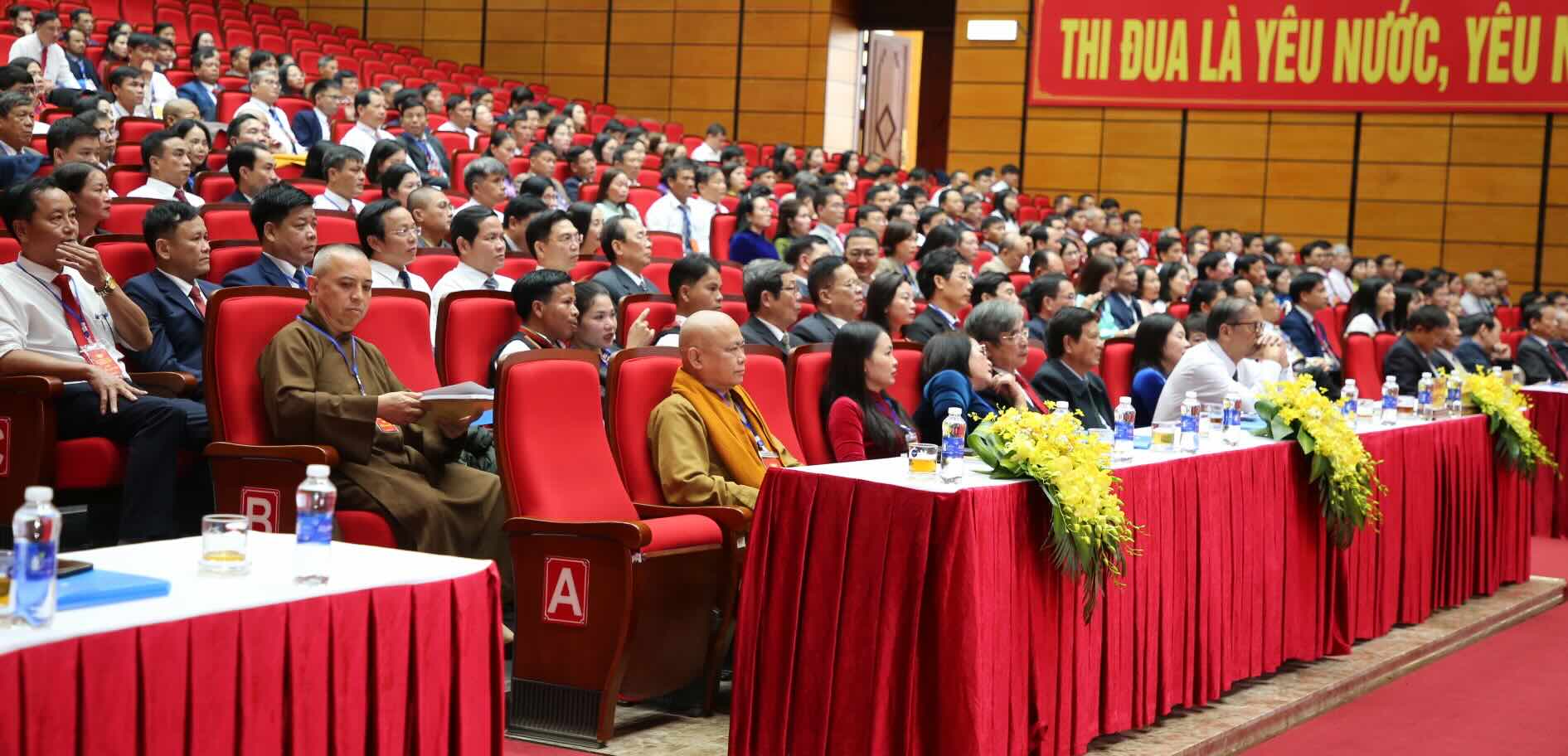 350 delegates attended the first session of the Vietnam Fatherland Front Congress in Quang Tri province. Photo: Cong Sang