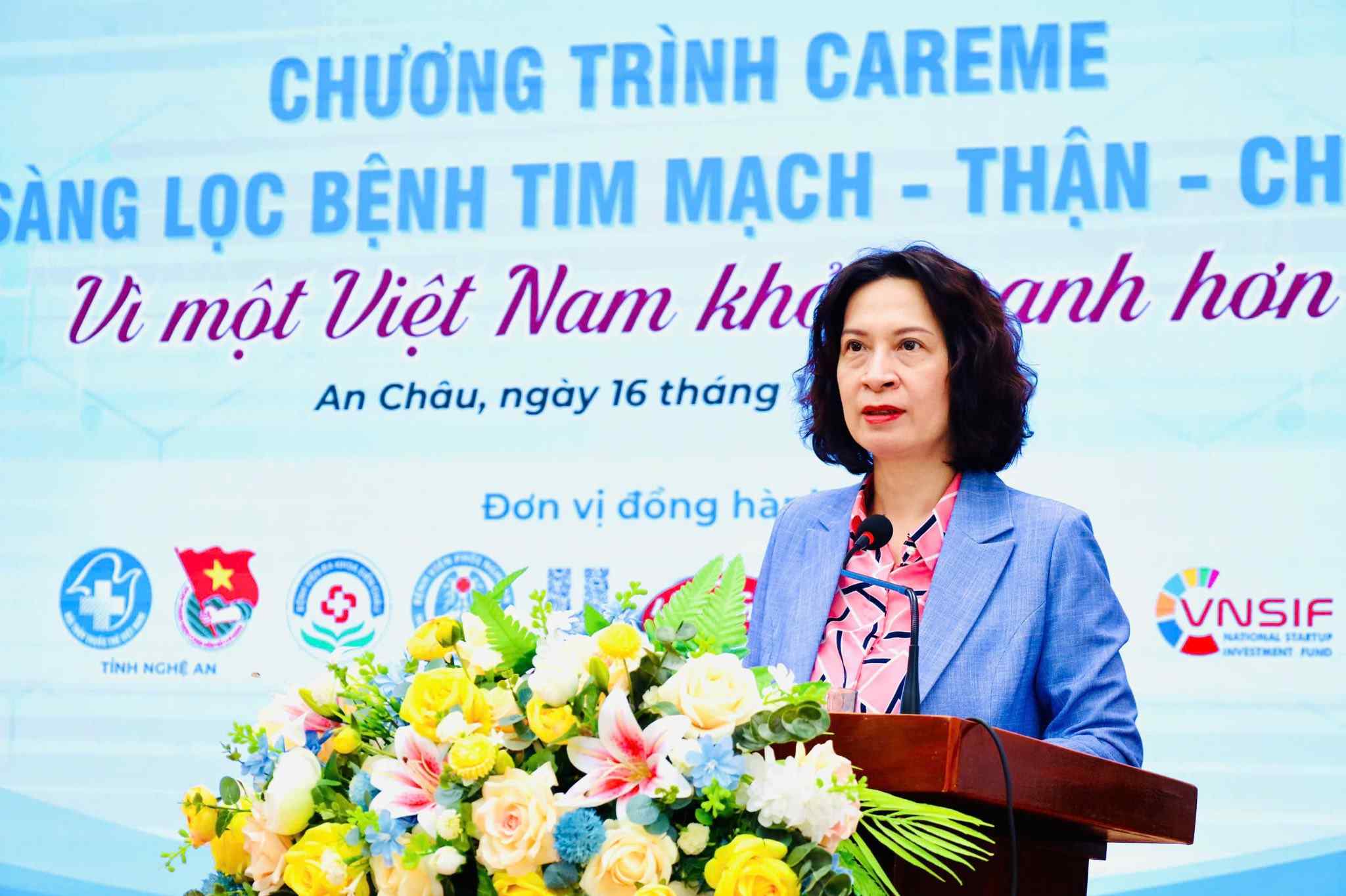 Associate Professor, Dr. Nguyen Thi Lien Huong - Deputy Minister of Health spoke at the program. Photo: Ngoc Anh