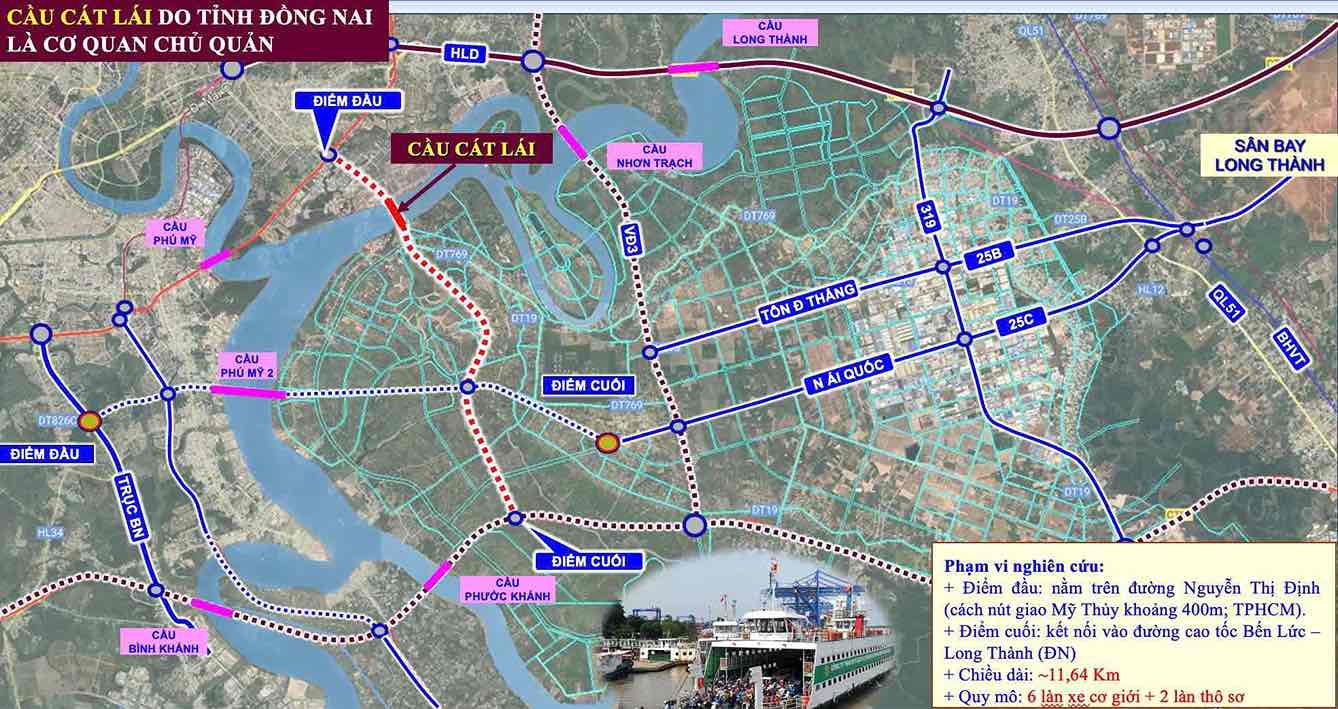 Vi tri xay dung cau Cat Lai. Anh: HAC