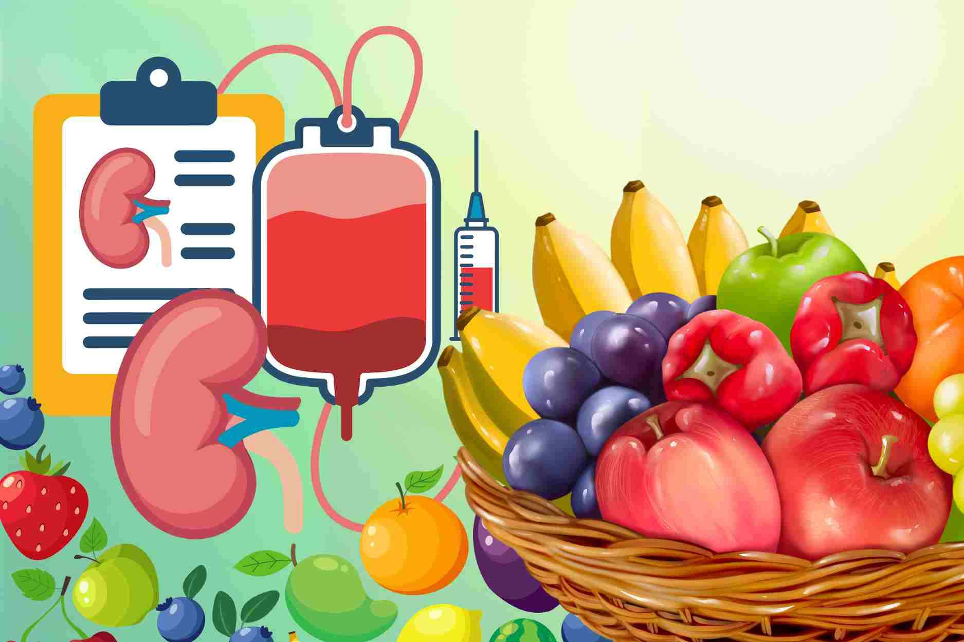 How should drivers choose fruits to avoid increasing potassium and phosphorus