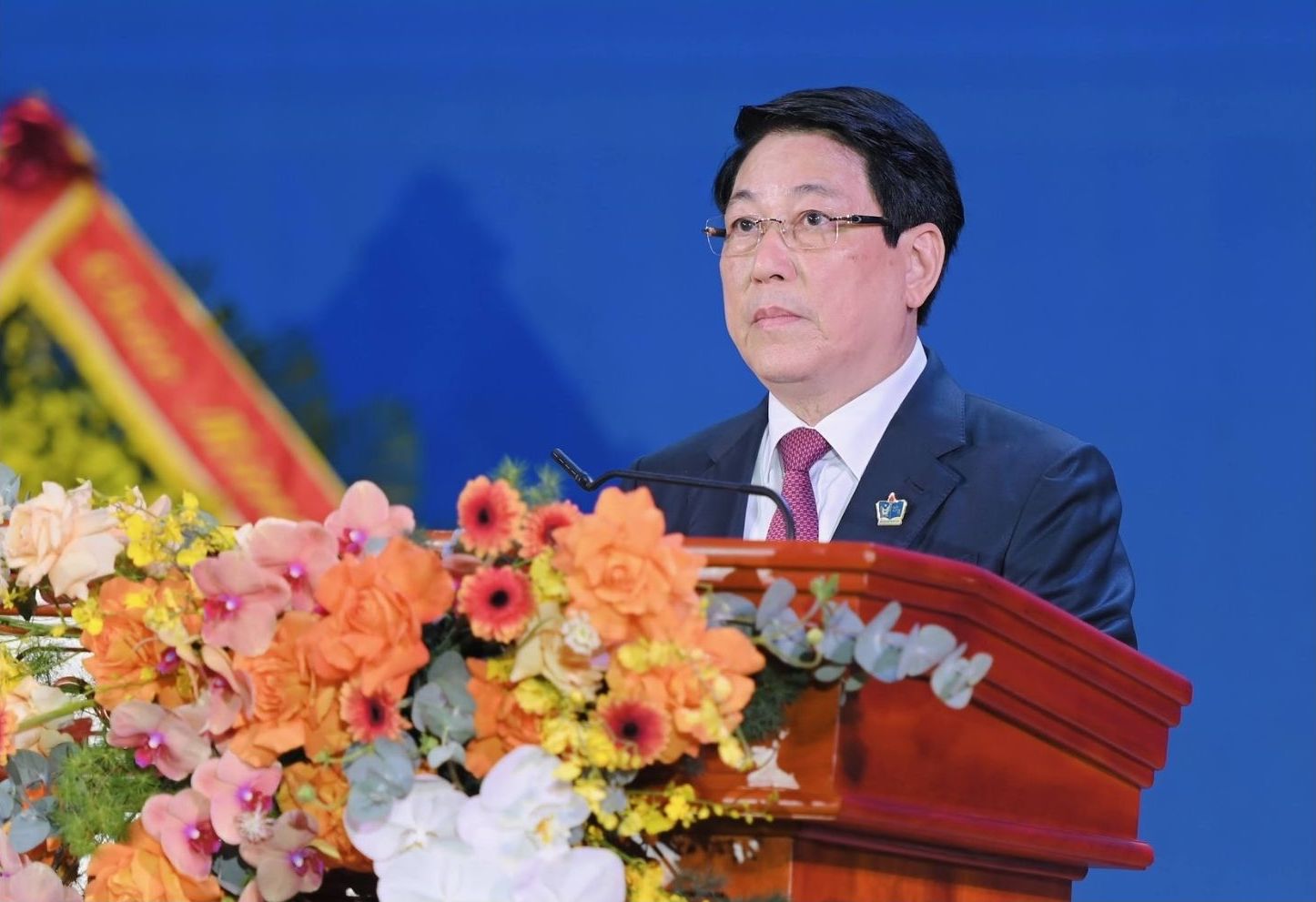 Chu tich nuoc Luong Cuong phat bieu chi dao tai buoi le. Anh: Tran Hiep