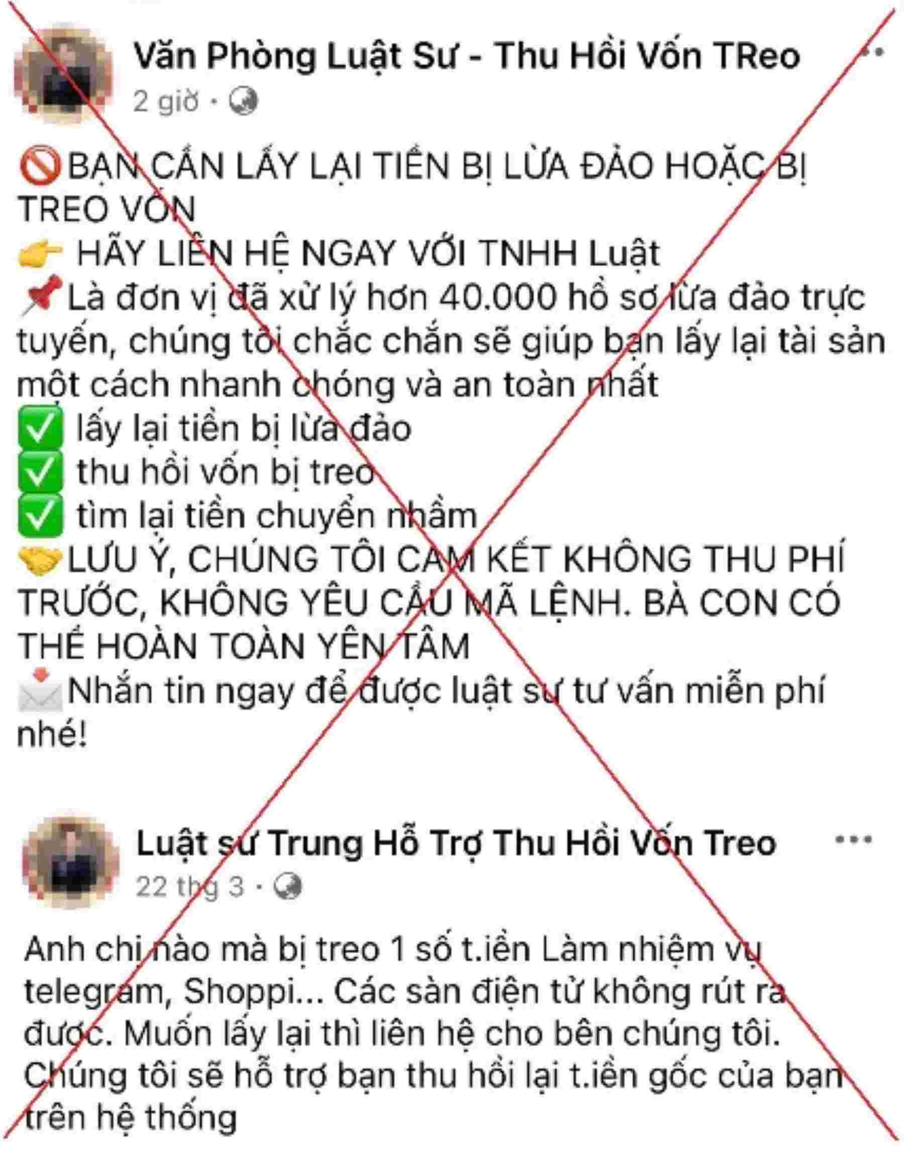 Canh giac truoc cac trang gia mao luat su thu hoi von. Anh: Cong an TP Ha Noi