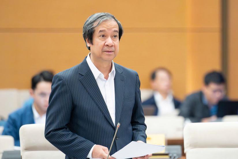 Uy vien Trung uong Dang, Bo truong Bo Giao duc va Dao tao Nguyen Kim Son. Anh: Van Trang