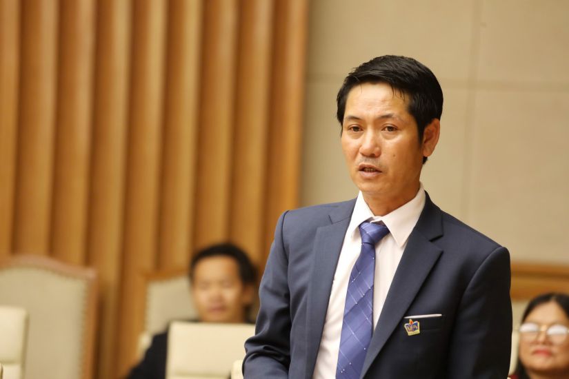 Thay Nguyen Tran Vy - Hieu truong Truong Pho thong Dan toc ban tru Ngoc Linh (Xa tra Linh, TP Da Nang). Anh: VGP