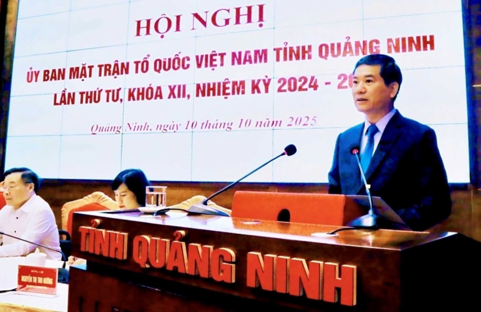 Sr. Vu Quyet Tien - Subsecretario del Comite Provincial del Partido Provincial Presidente del Comite del Frente de la Patria de la provincia de Quang Ninh. Foto: MTTQVN provincia de Quang Ninh