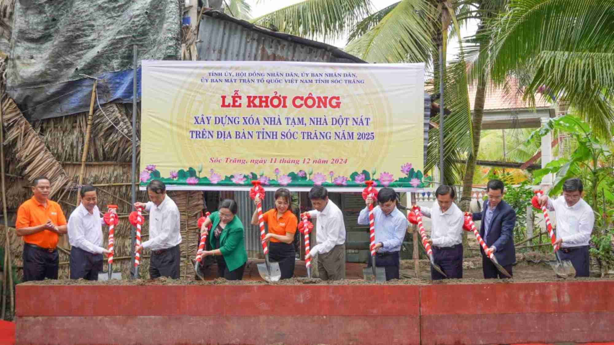 Tinh Soc Trang khoi cong xoa 8.917 can nha tam nha dot nat hoi thang 12.2024. Anh: Phuong Anh