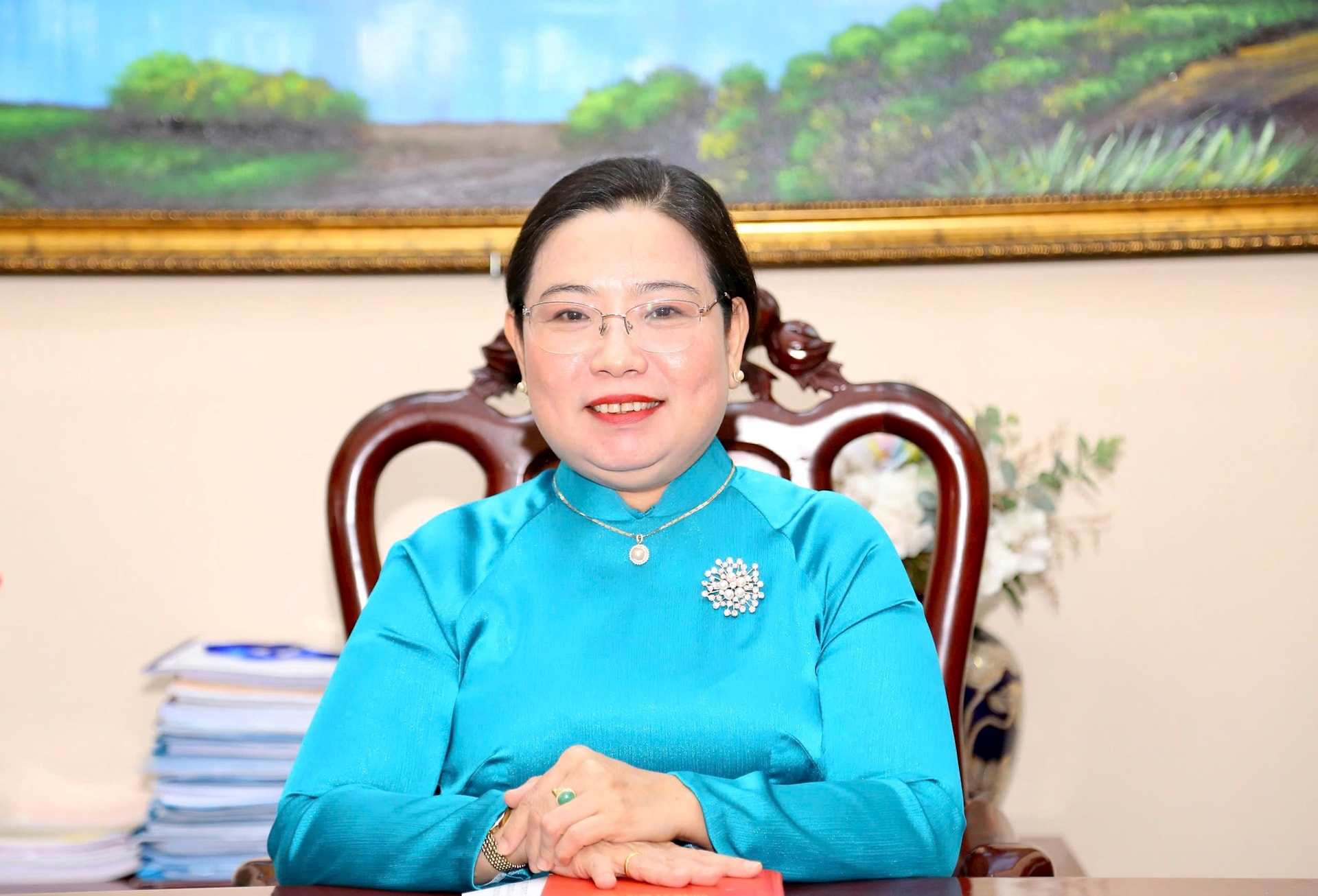 Sra. Ho Thi Cam Dao - Subsecretaria del Comite del Partido de la Ciudad de Can Tho Presidenta del Comite del Frente de la Patria de la Ciudad de Can Tho mandato 2024 - 2029. Foto: Comite del Frente de la Patria de la Ciudad de Can Tho
