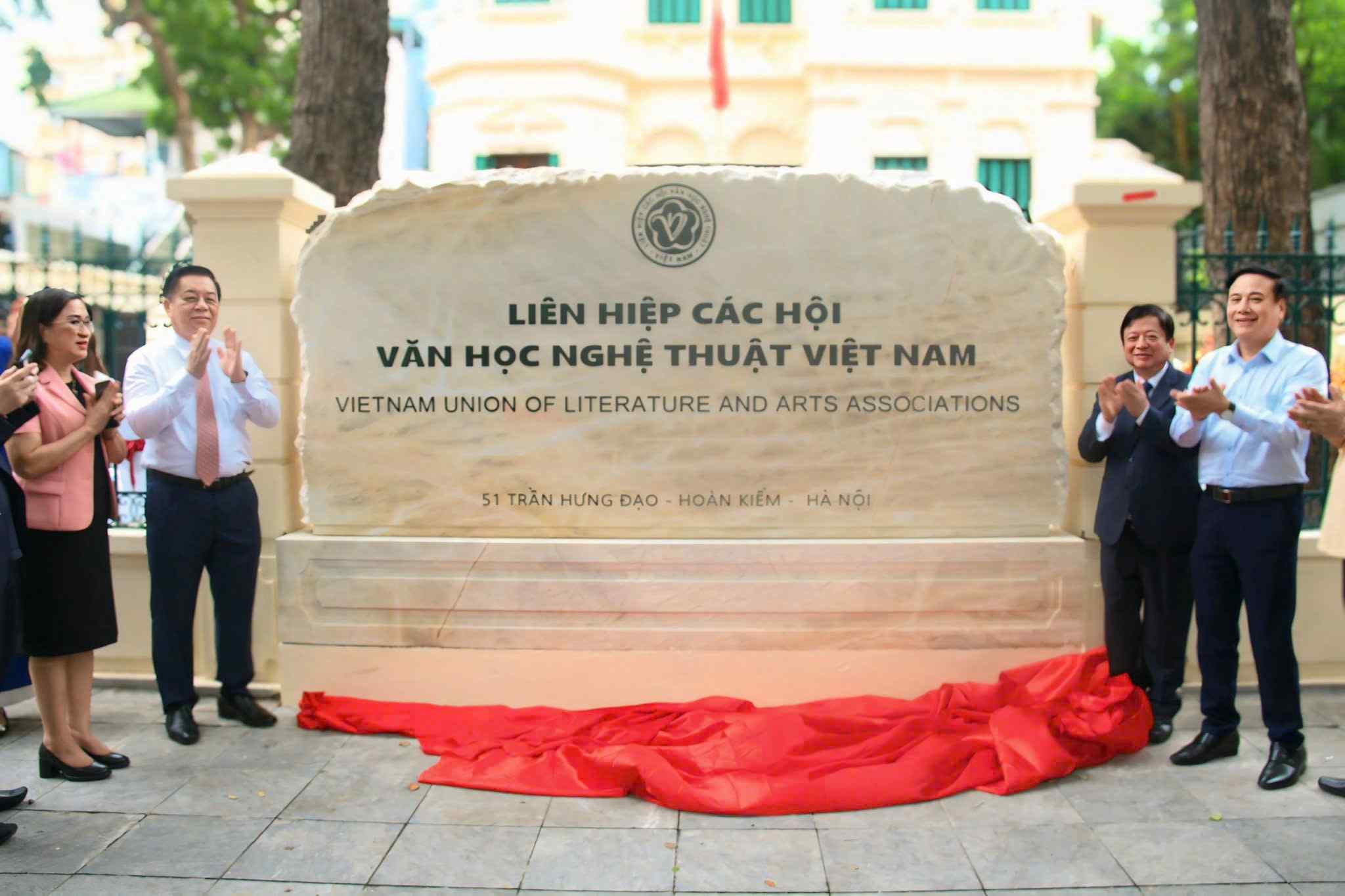 Lien hiep cac Hoi Van hoc Nghe thuat Viet Nam khanh thanh tru so moi tai dia chi toa nha so 51 Tran Hung Dao, Ha Noi (8.2024). Anh: Dinh Toan