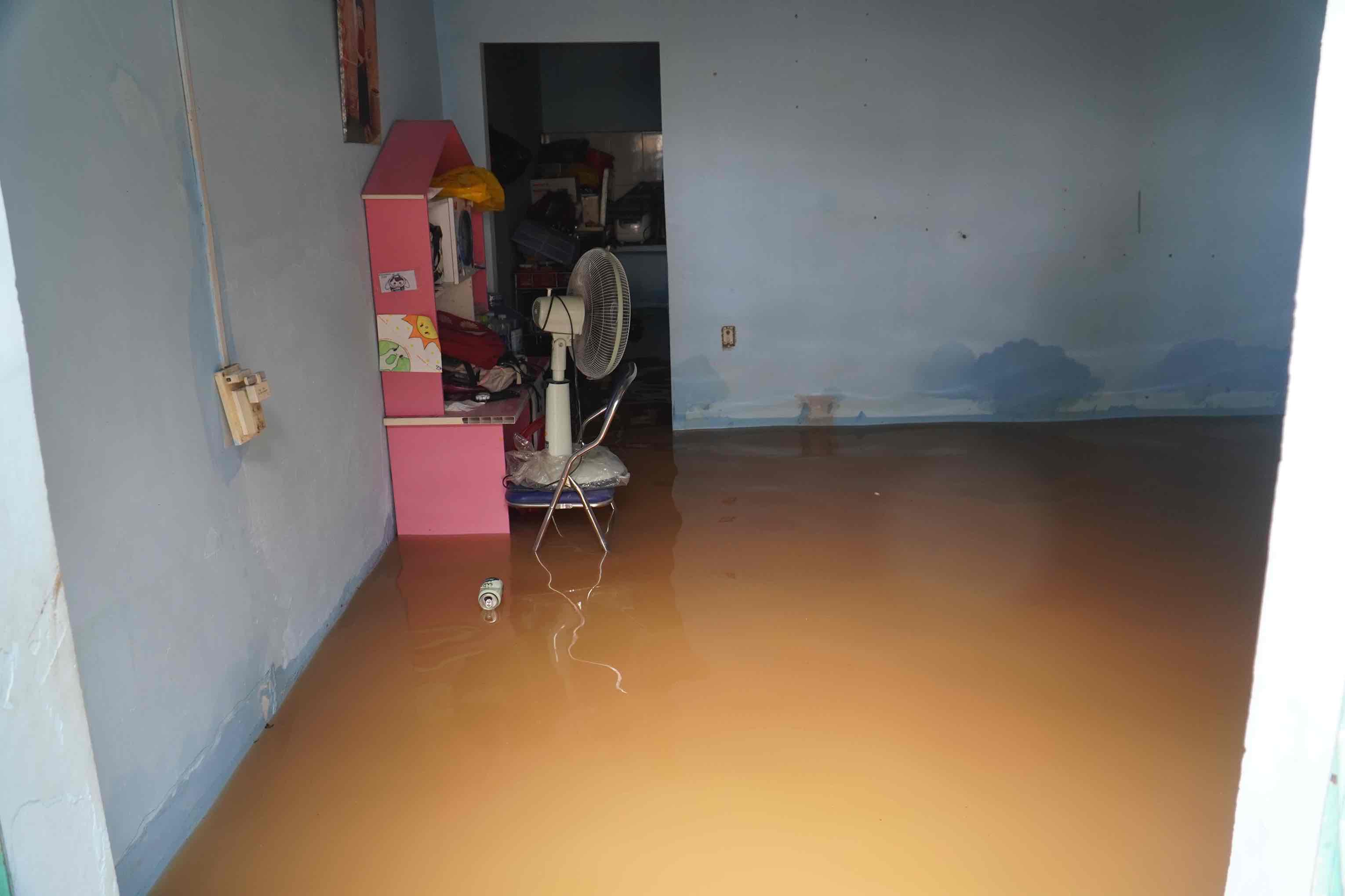 Nha cua nguoi dan phuong Phuoc Tan bi ngap. Anh tu lieu: HAC