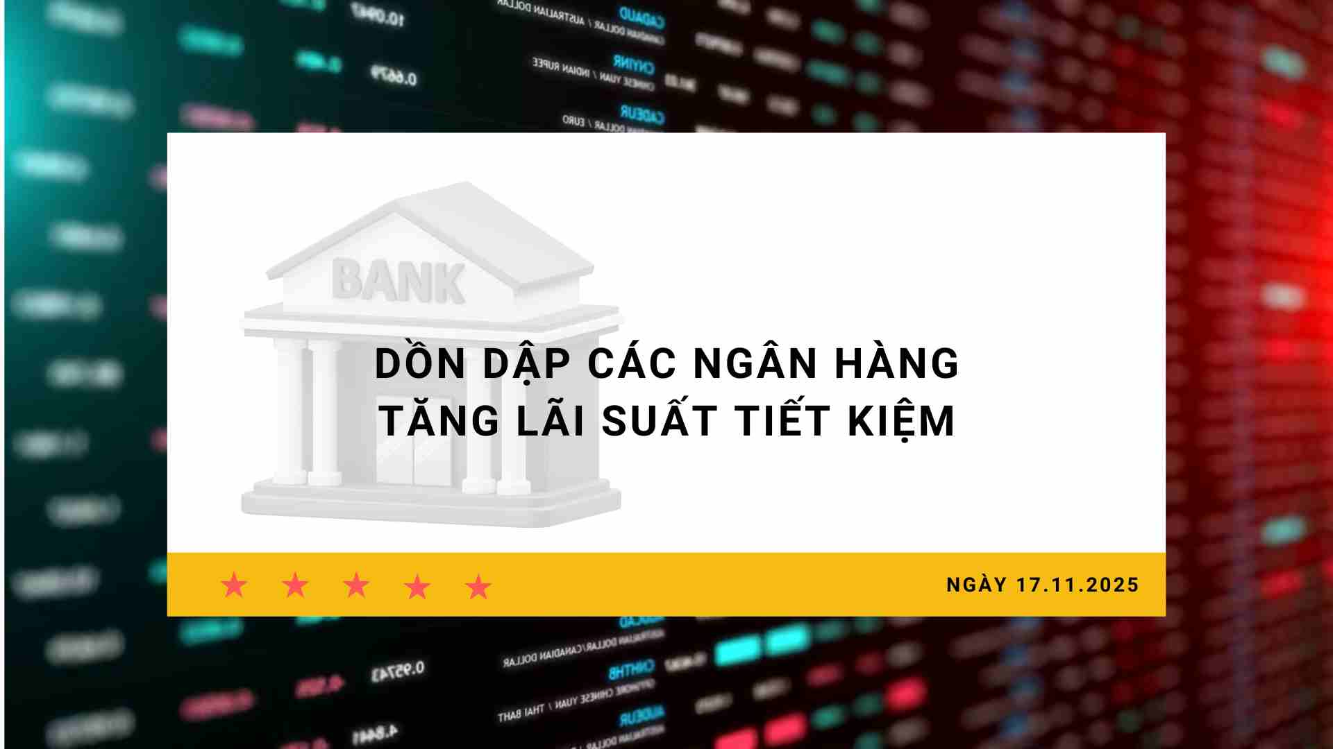 Tasas de interes 17.11: Los bancos aumentan drasticamente las tasas de interes de los ahorros