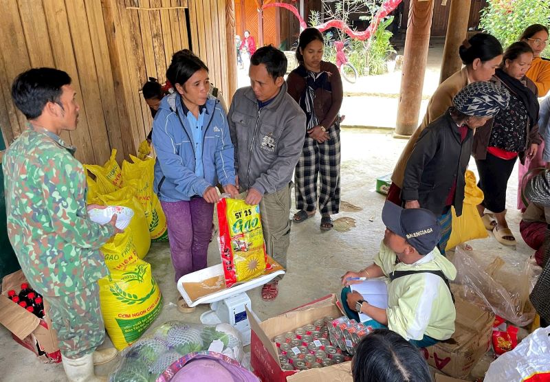 Hundreds of households in Hung Son commune, Da Nang were evacuated and arranged safe accommodation before the landslide. Photo: parai