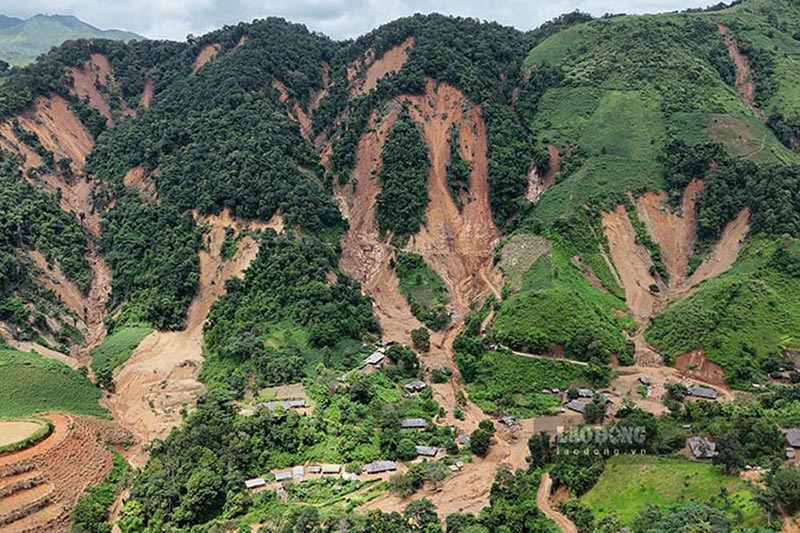 La aldea de Hang Pu Xi en la comuna de Xa Dung provincia de Dien Bien devastada tras las inundaciones repentinas. Foto: Quang Dat