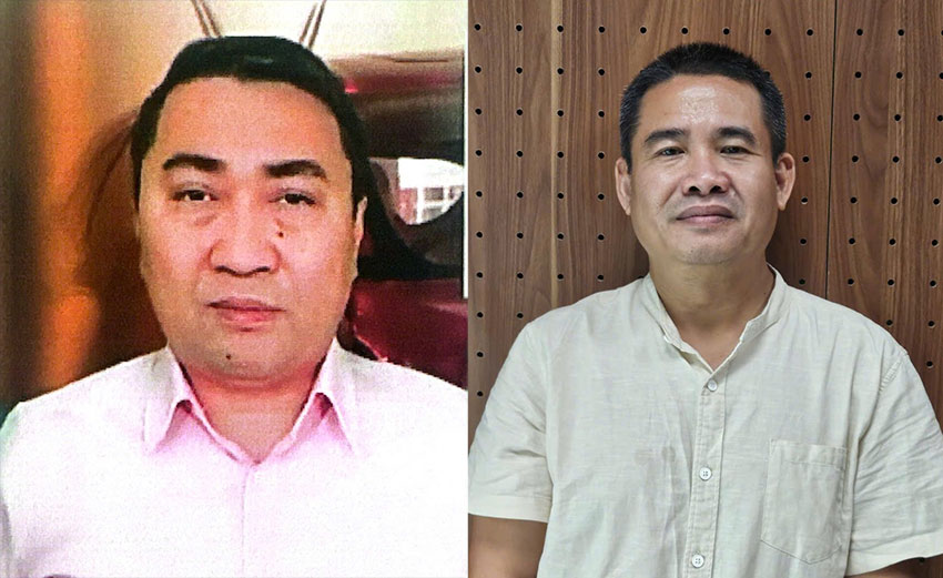 Bị can Khoa (trái) và Ngà bị khởi tố, lệnh bắt tạm giam vì có hành vi liên quan đến chống nhà nước. Ảnh: Bộ Công an
