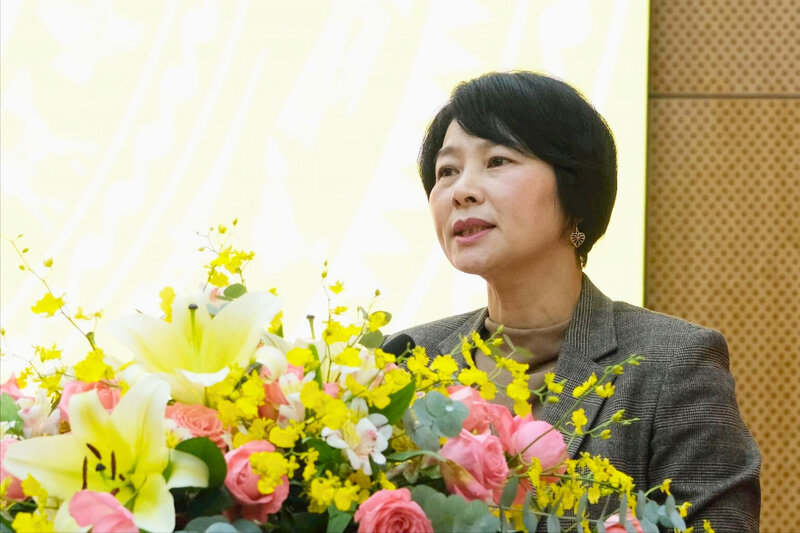 Ms. Pham Thi Phuc - Deputy Secretary of the Provincial Party Committee, Chairwoman of the Vietnam Fatherland Front Committee of Lam Dong province delivered a concluding speech at the conference. Photo: Lam Duc