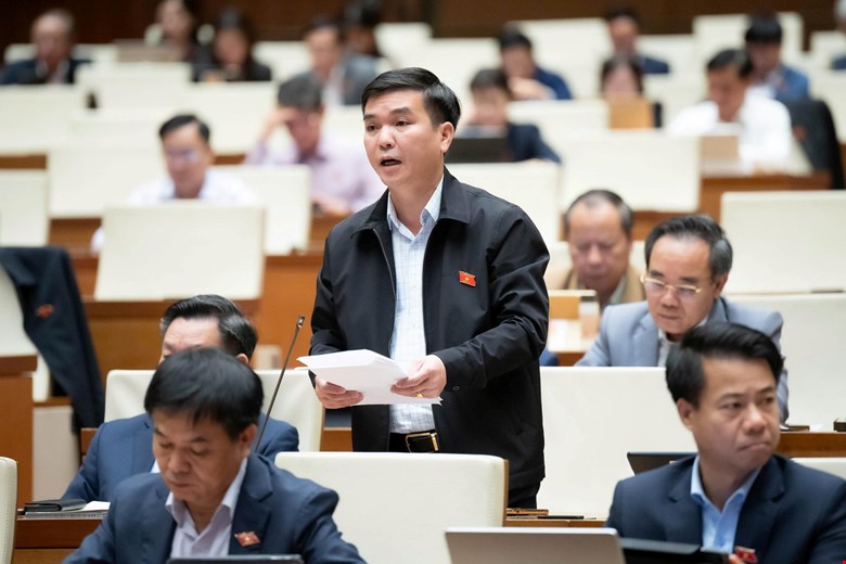 National Assembly delegate Ha Sy Huan proposed to absolutely ban acts of forcing insurance purchases when borrowing capital. Photo: Quochoi.vn