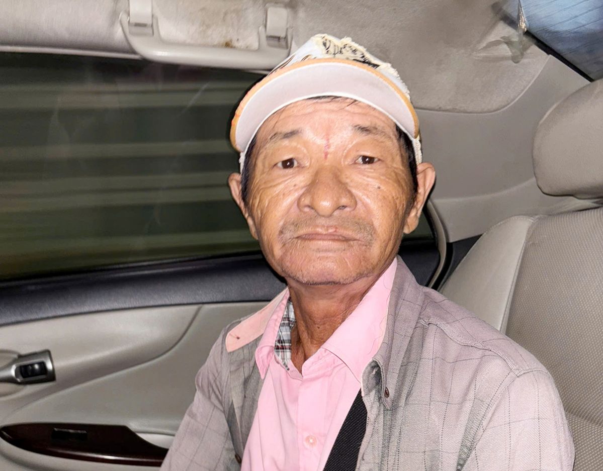 Đối tượng Lê Ngọc Nhựt tại thời điểm bị bắt giữ. Ảnh: Vũ Tiến 