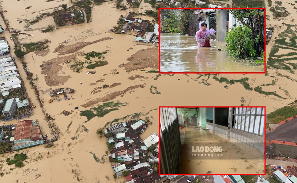 Gia Lai省東部の多くの住宅地で、長期にわたる大雨の後、浸水が発生しました。写真:Hoai Phuong