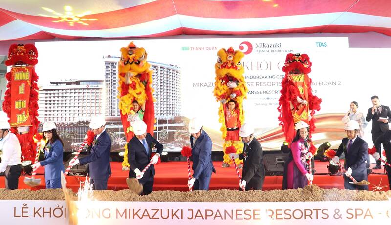 Mikazuki Resort Japanese & Spa project (Hai Van ward, Da Nang) started construction on November 18, 2025. Photo: Da Nang City People's Committee
