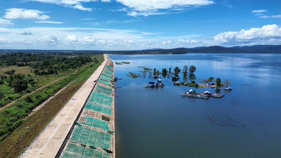 Dai cong trinh ho thuy loi Ia Mo. Anh: Tra My 