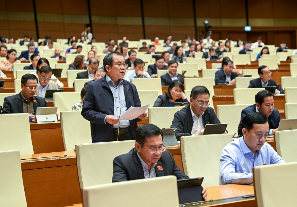 National Assembly delegate Nguyen Tam Hung proposed legalizing all unusual asset fluctuations, under 1 billion VND, which must be explained. Photo: Pham Dong