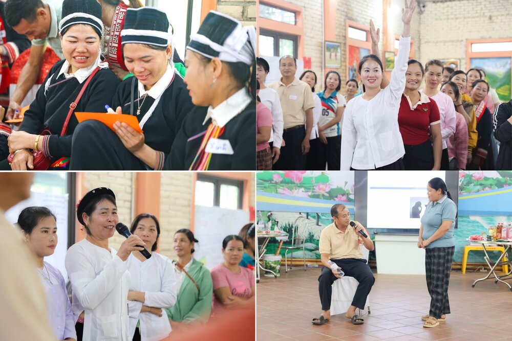 Cac kien thuc duoc truyen tai qua nhieu phuong thuc sinh dong, giup tao khong gian coi mo, khuyen khich chia se. Ảnh: Lan Linh 