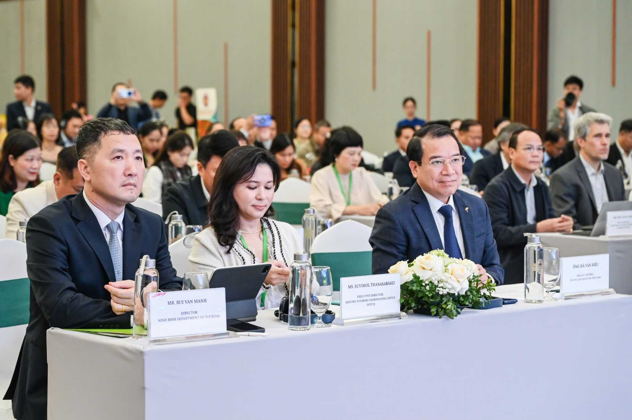 Delegados asisten a la conferencia internacional sobre desarrollo turistico sostenible de la subregion del rio Mekong ampliada. Foto: Dieu Anh